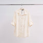 Camicia oversize in cotone ricamata