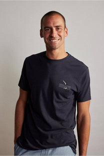 T-shirt Neptune Diver in cotone e lino