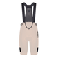 Culotte da ciclismo beige con bretelle