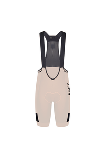 Culotte da ciclismo beige con bretelle
