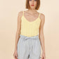 Top Maisy in cotone con spalline sottili e scollo a V