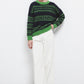 Maglione jacquard in maglia bicolore
