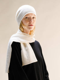 Berretto in misto cashmere a maglia tridimensionale