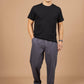 T-shirt con taschino in canapa biologica nero lavato