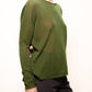Pullover glitter con scollo a barca