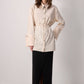 Camicia in viscosa crema con polsini ampi