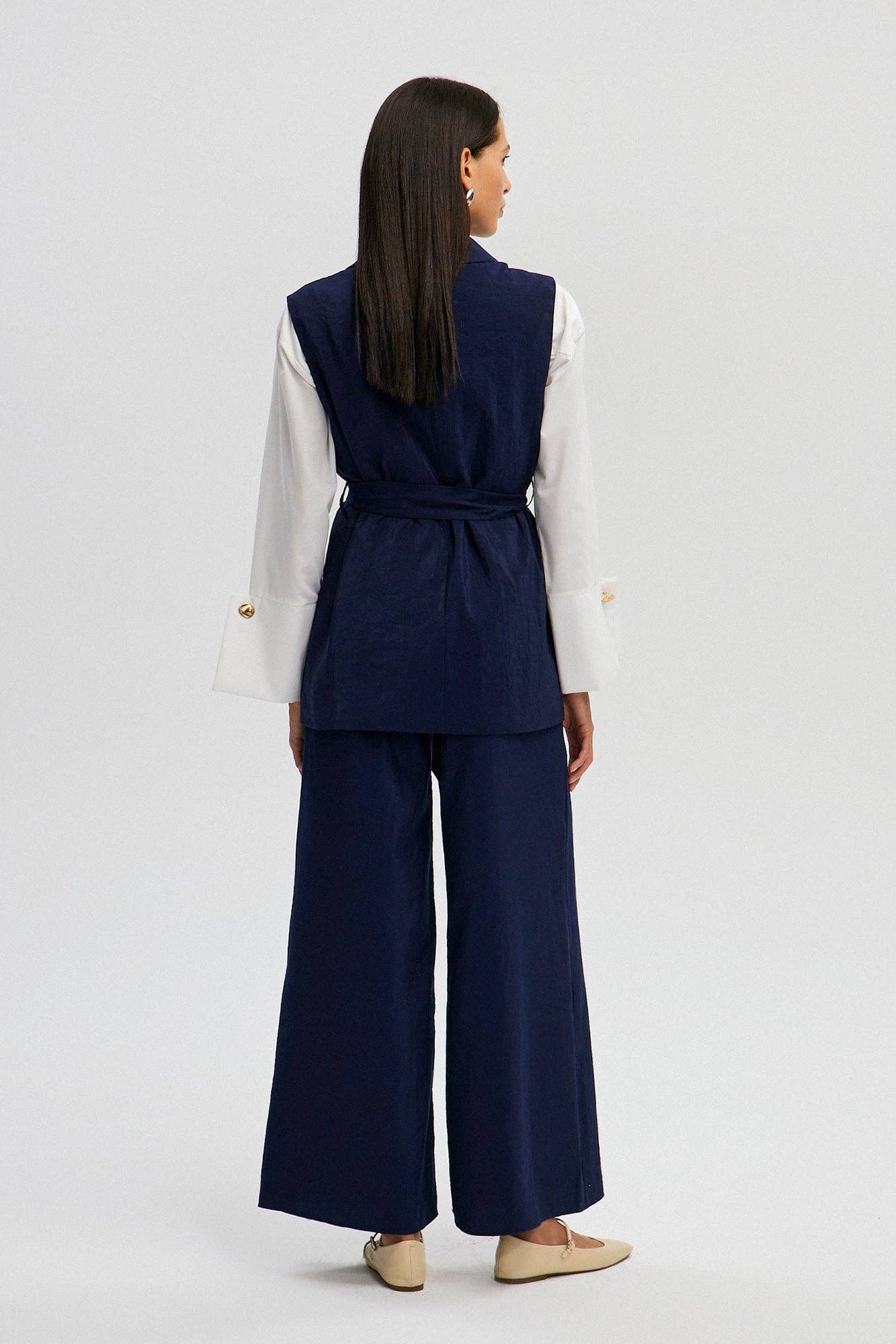 Completo pantaloni e gilet Cupra blu navy