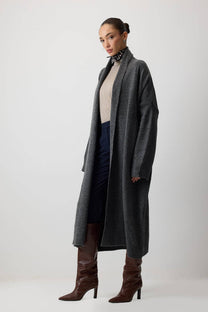 Cardigan lungo in maglia oversize