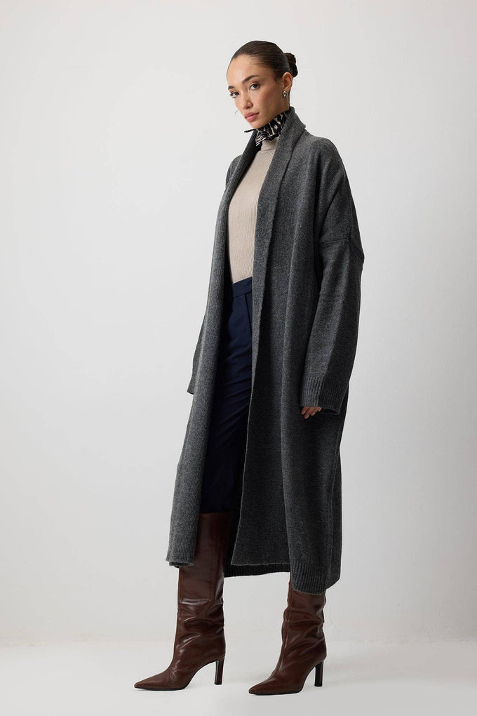 Cardigan lungo in maglia oversize