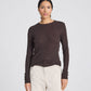 Top a Maniche Lunghe Freja in Cotone Bio a Coste