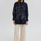 Camicia ricamata floreale oversize