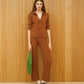 Cardigan a coste in cotone fine con maniche corte