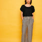 Pantaloni Conil a gamba dritta con vita elastica e coulisse