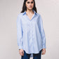 Camicia oversize a righe con bottoni