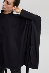 Camicia oversize con dettaglio nastro