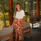 T-shirt Flame in cotone con scollo rotondo