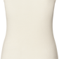 Top smanicato Alberte in lana bianco sporco