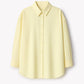 Camicia oversize in popeline giallo limone in misto cotone