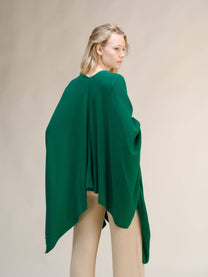 Maxi mantella in misto cashmere