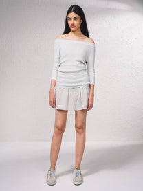 Maglione lurex off-shoulder