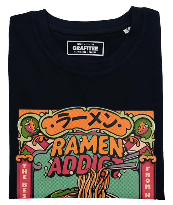 T-shirt unisex Ramen Addict con stampa noodles giapponesi
