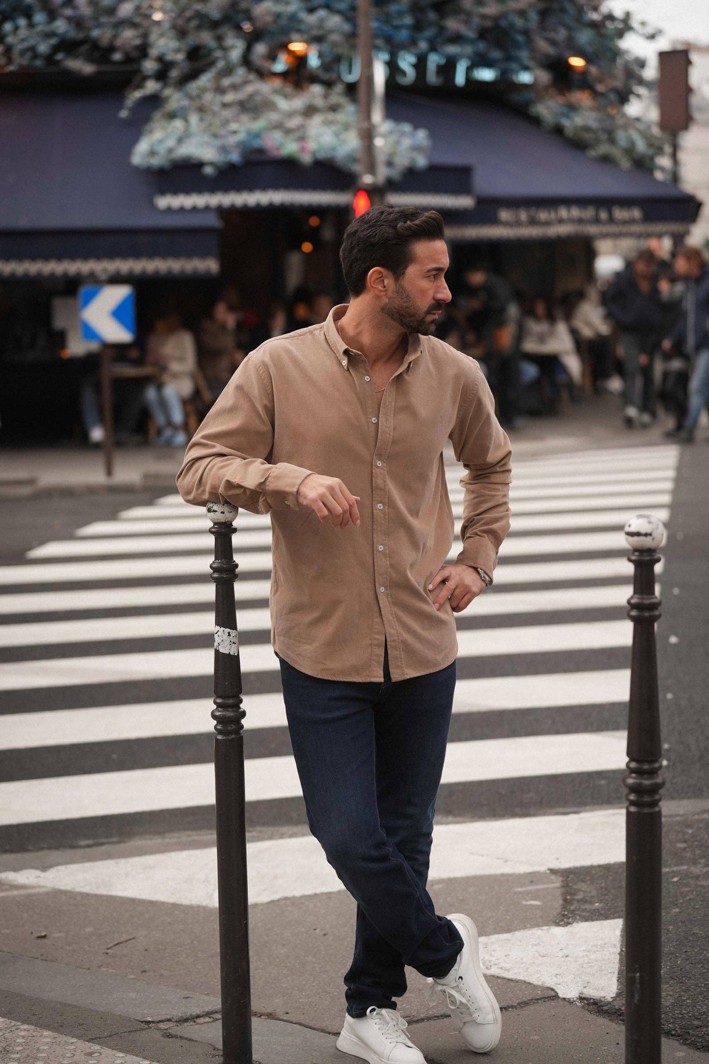 Camicia in bombazine di cotone