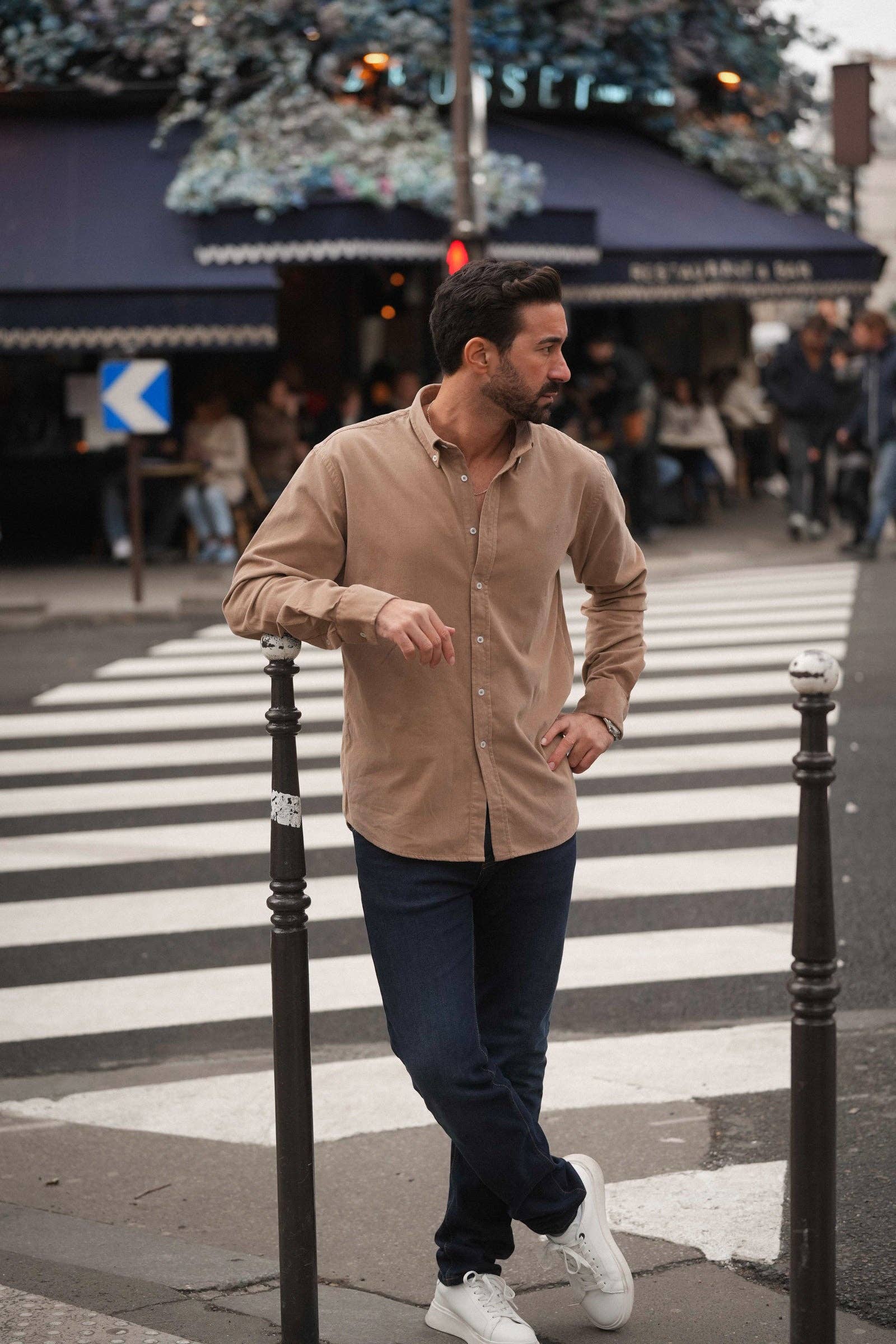 Camicia in bombazine di cotone