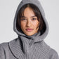 Balaclava in lana d’agnello grigio melange