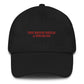 Cappellino ricamato “The Bride Needs a Negroni”