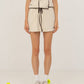Gonna mini sportiva bianca con shorts interni