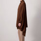 Top kimono oversize in viscosa con collo alto drappeggiato