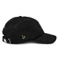 Cappellino in velluto a coste con ricamo