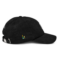 Cappellino in velluto a coste con ricamo