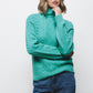 Maglione a maglia strutturata con collo alto