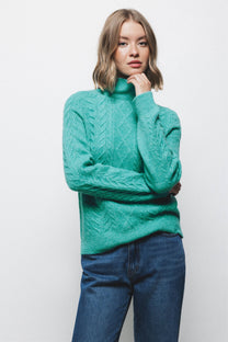 Maglione a maglia strutturata con collo alto