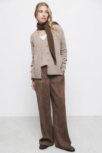 Cardigan in maglia strutturata con scollo a V