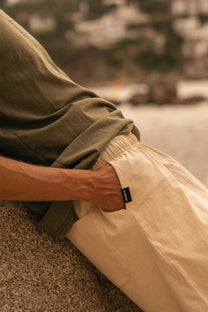Shorts in cotone biologico con patch