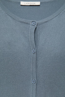 Cardigan in maglia rasata con bottoni