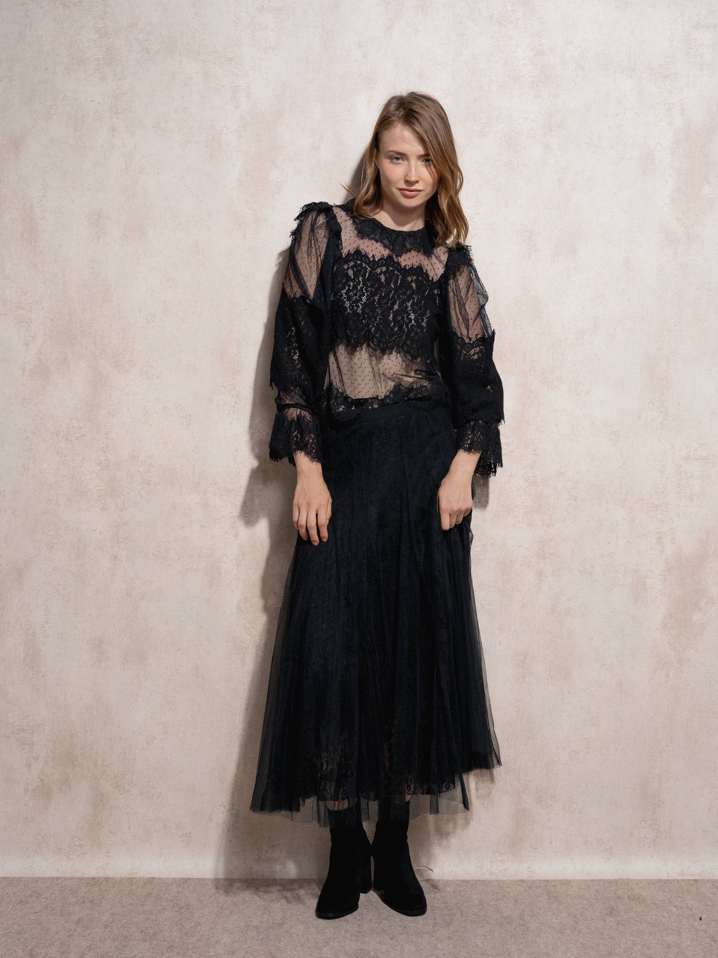 Gonna midi in tulle elegante