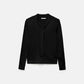 Maglione in maglia rasata con scollo a V e fiocco