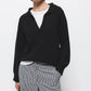 Maglione in maglia rasata con collo polo