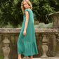 Abito midi in jersey malha fria con scollo a V