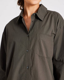 Camicia in popeline di cotone biologico GOTS Beluga