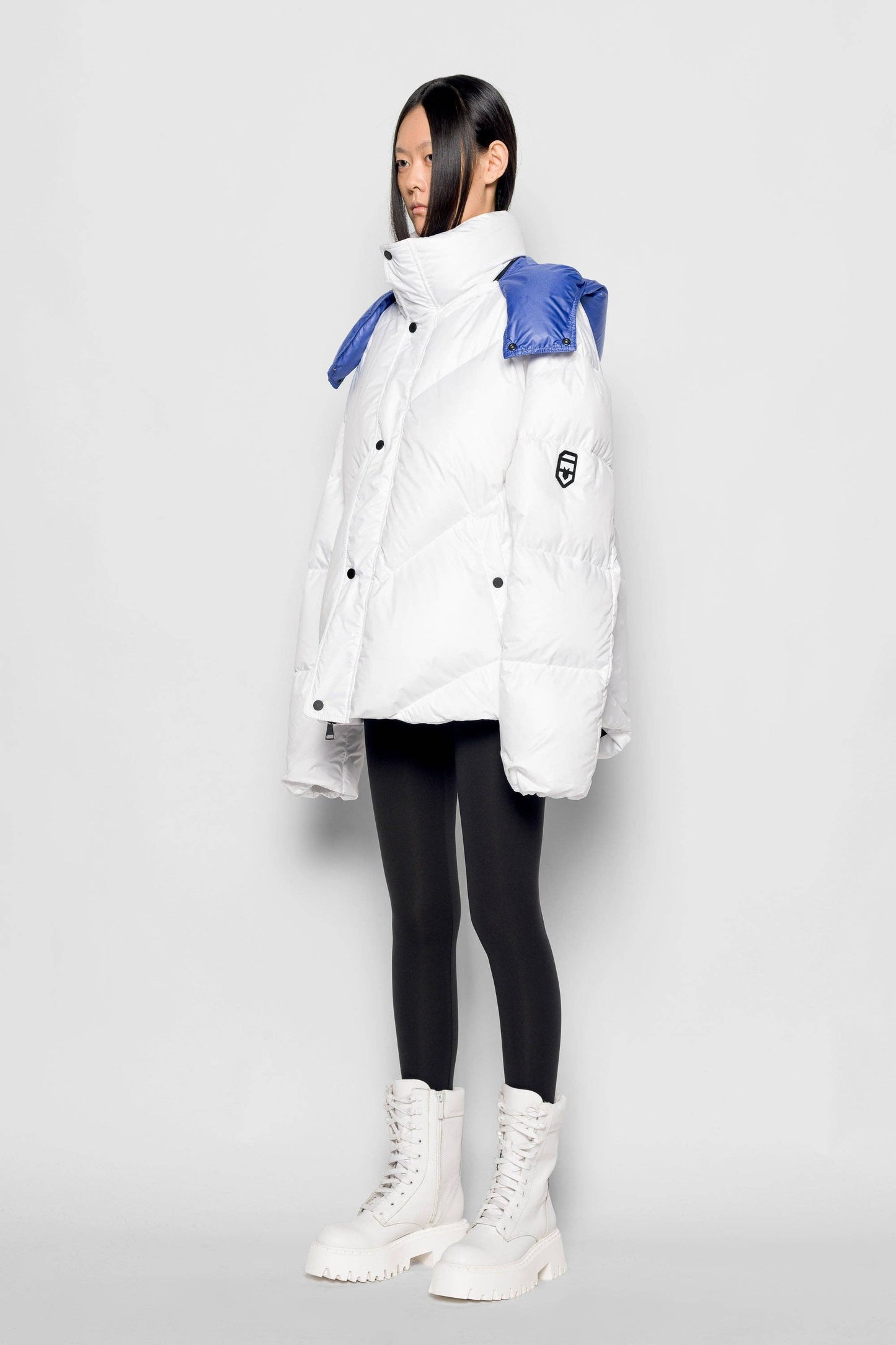 Piumino Soffio con cappuccio removibile bicolor
