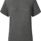T-shirt in maglia Karen in cotone biologico grigio scuro mélange