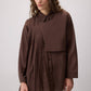 Camicia asimmetrica con dettaglio a piega