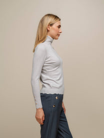 Maglione dolcevita da donna in maglia morbida