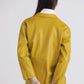 Camicia in ecopelle con nodo laterale