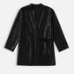 Kimono di paillettes nero