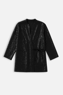 Kimono di paillettes nero